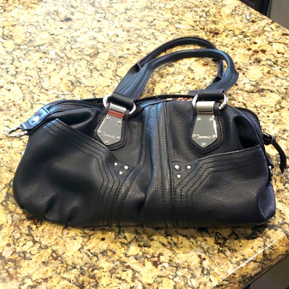 Tignanello Black Hand Bag 8" x 14"